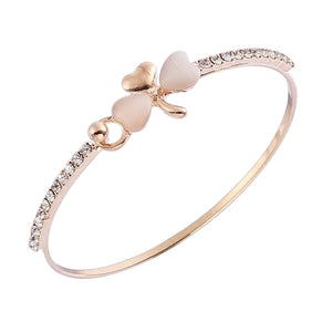 High Class Luxury Design Women Clover Bracelet Elegant Ladies All Match Clothes Bangle Bracelet Fine Jewelry Gift