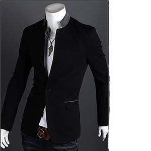 Mens Rhinestone New Product One Button Casual Men's Suit Collar Collar Color Collar Collar Features Long Sleeve V-neck Men Suit