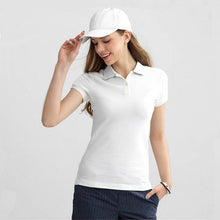 Load image into Gallery viewer, 2019 Summer Fashion Polo Shirt Women New Casual Short Sleeve Slim Polos Mujer Shirts Tops Plus Size Female Cotton Polo Shirt