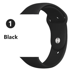 Strap For Apple Watch band 38mm 42mm iWatch 4 band 44mm 40mm Sport Silicone belt Bracelet correa Apple watch 4 3 2 1 Accessories